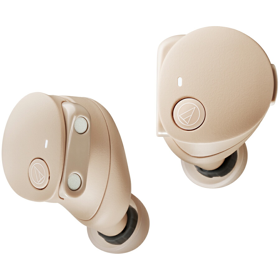 オーディオテクニカ ノイズキャンセリング機能搭載　完全ワイヤレスBluetoothイヤホン（ベージュ） ATH-CKS50TW2-BG audio-technica SOLID BASS