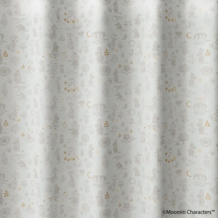 スミノエ(SUMINOE) ムーミン/レースカーテン 1枚入り（100×176cm・グレー） A1038-100-176 MOOMIN/ファンタイムボイル(342-74308) [A1038100176]