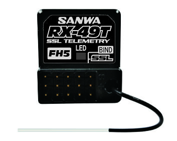 サンワ RX-49T(2.4GHz FHSS5U/FHSS5)レシーバー【107A41431B】