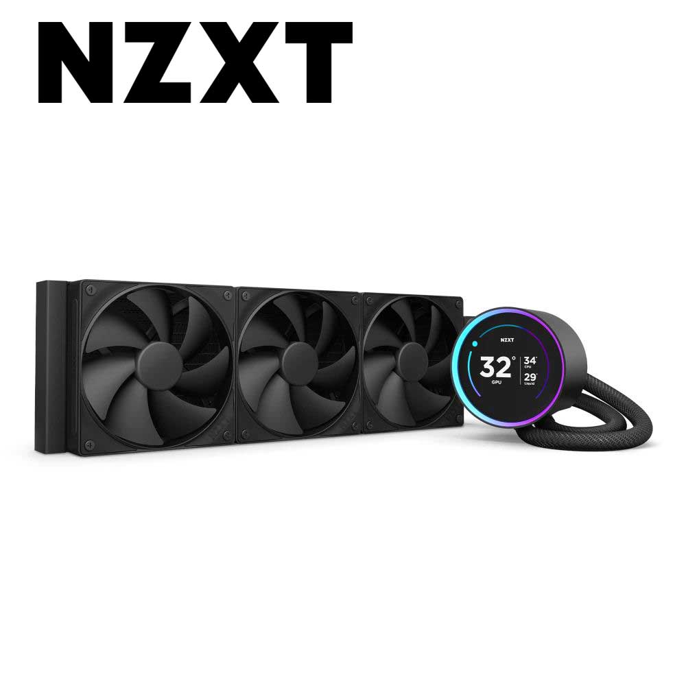 NZXT 簡易水冷CPUクーラー F120P × 3（ブラック） KRAKEN ELITE (2024) RL-KN36E-B2