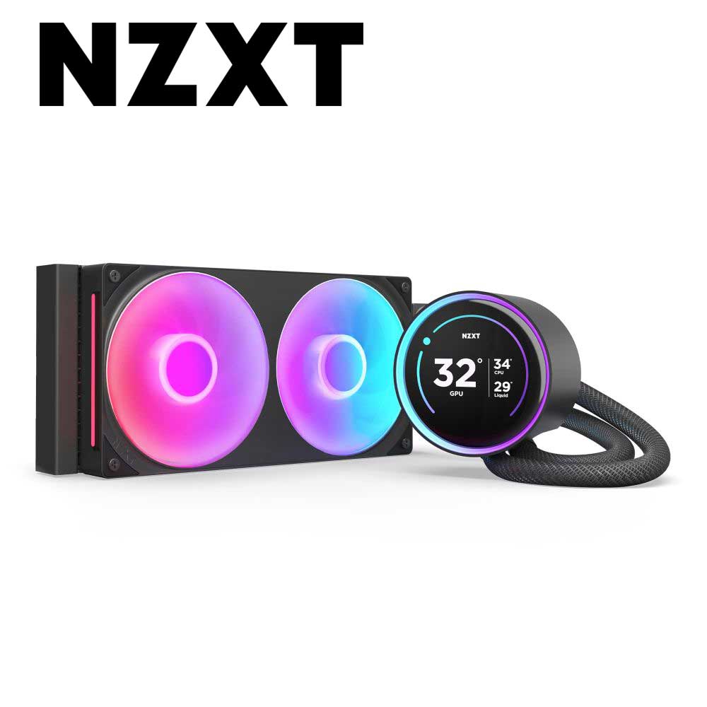 NZXT 簡易水冷CPUクーラー F240 RGB CORE シングルフレームファン採用（ブラック） KRAKEN ELITE (2024) RL-KR24E-B2