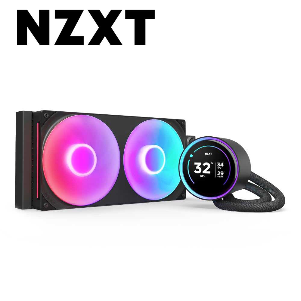 NZXT 飾り気の無い水冷中央処理装置空調設備 F280 RGB CORE シングルフレームファンやとい入れる（黒いこと） KRAKEN ELITE (2024) RL-KR28E-B2