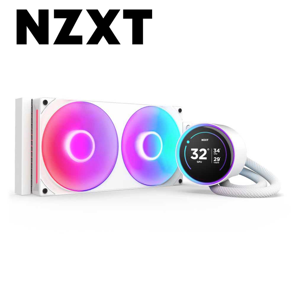 NZXT 飾り気のない水冷中央処理装置空調設備 F280 RGB CORE シングルフレームファン召しかかえる（白いこと） KRAKEN ELITE (2024) RL-KR28E-W2
