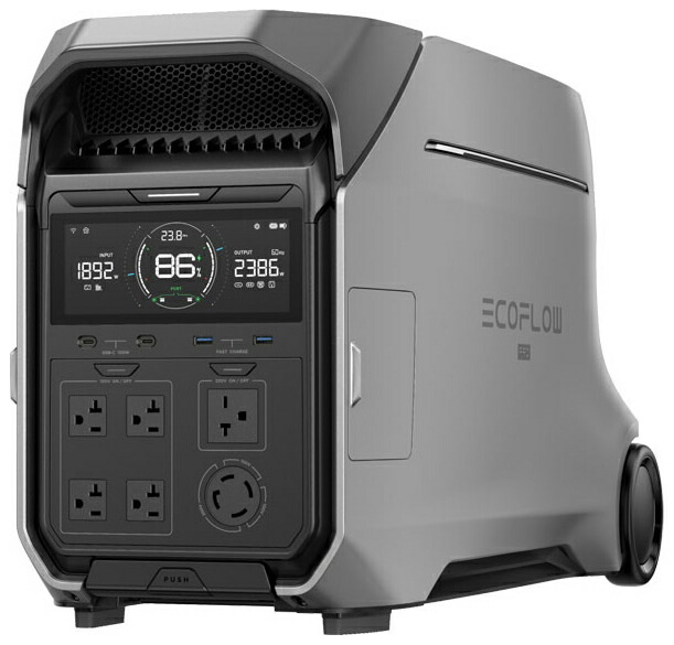 エコ流出 携帯型ワット数 4096Wh AC差し込み最終生産物7口 USB-C最終生産物相応う EFDELTAPRO3-JP EcoFlow DELTA Pro 3 [EFDELTAPRO3JP]
