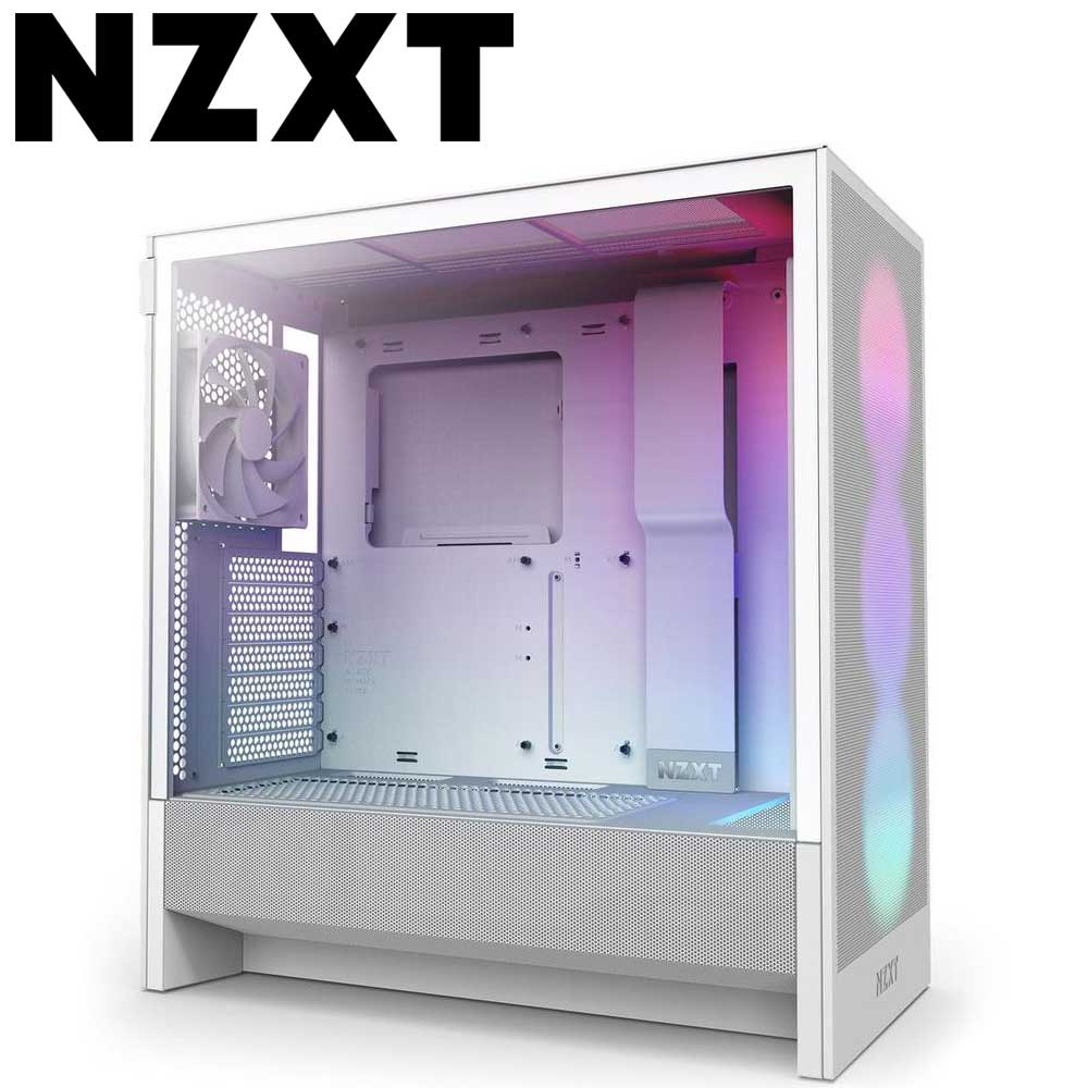NZXT ミドルタワー PCケース H5 Flow RGB (2024)（ホワイト） コンパクト ATX ミドルタワー エアフローケース CC-H52FW-R1｜Joshin web 家電とPCの大型専門店