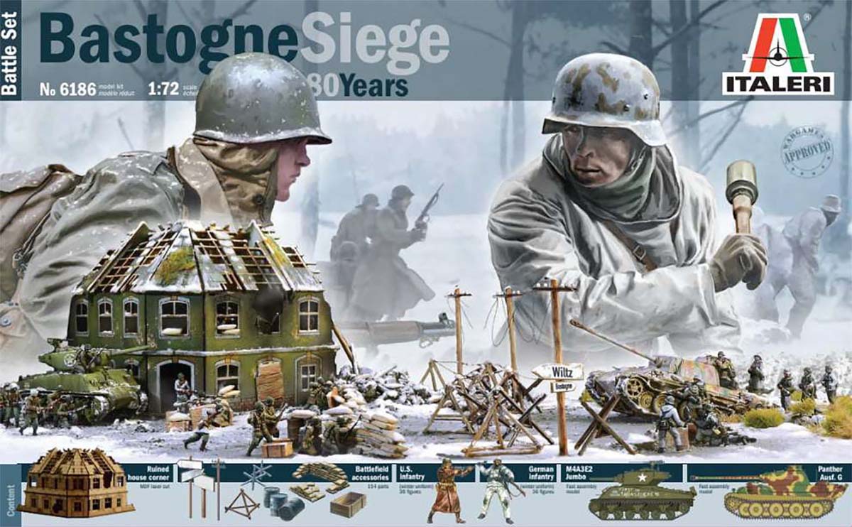 イタレリ 【再生産】1/72 WW.II バストーニュの戦い80周年 情景セット【IT6186】 プラモデル