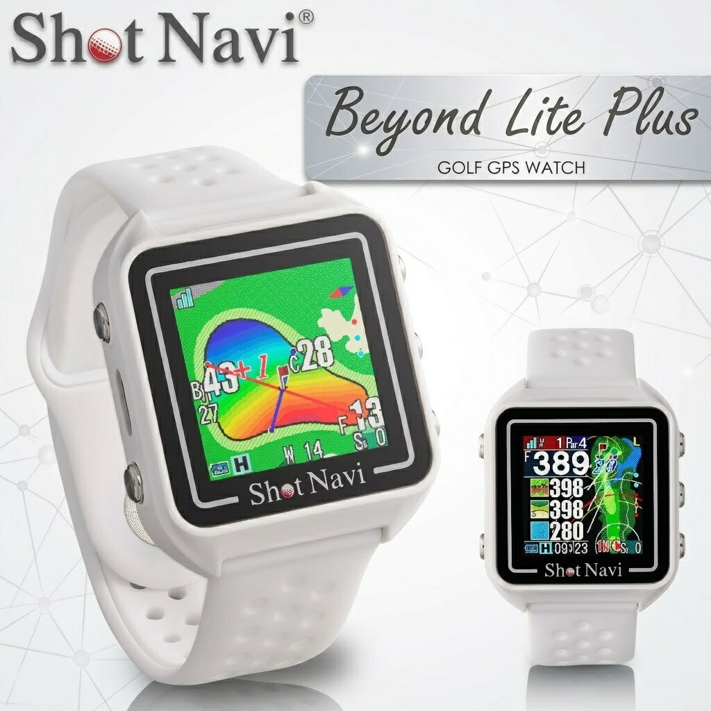 ショットナビ GPSゴルフナビ ウォッチタイプ Beyond Lite Plus(ビヨンド ともし火 つけ加える) (白いこと) BEYOND-LITE-PLUS-WH ShotNavi ゴルフ 時辰儀型