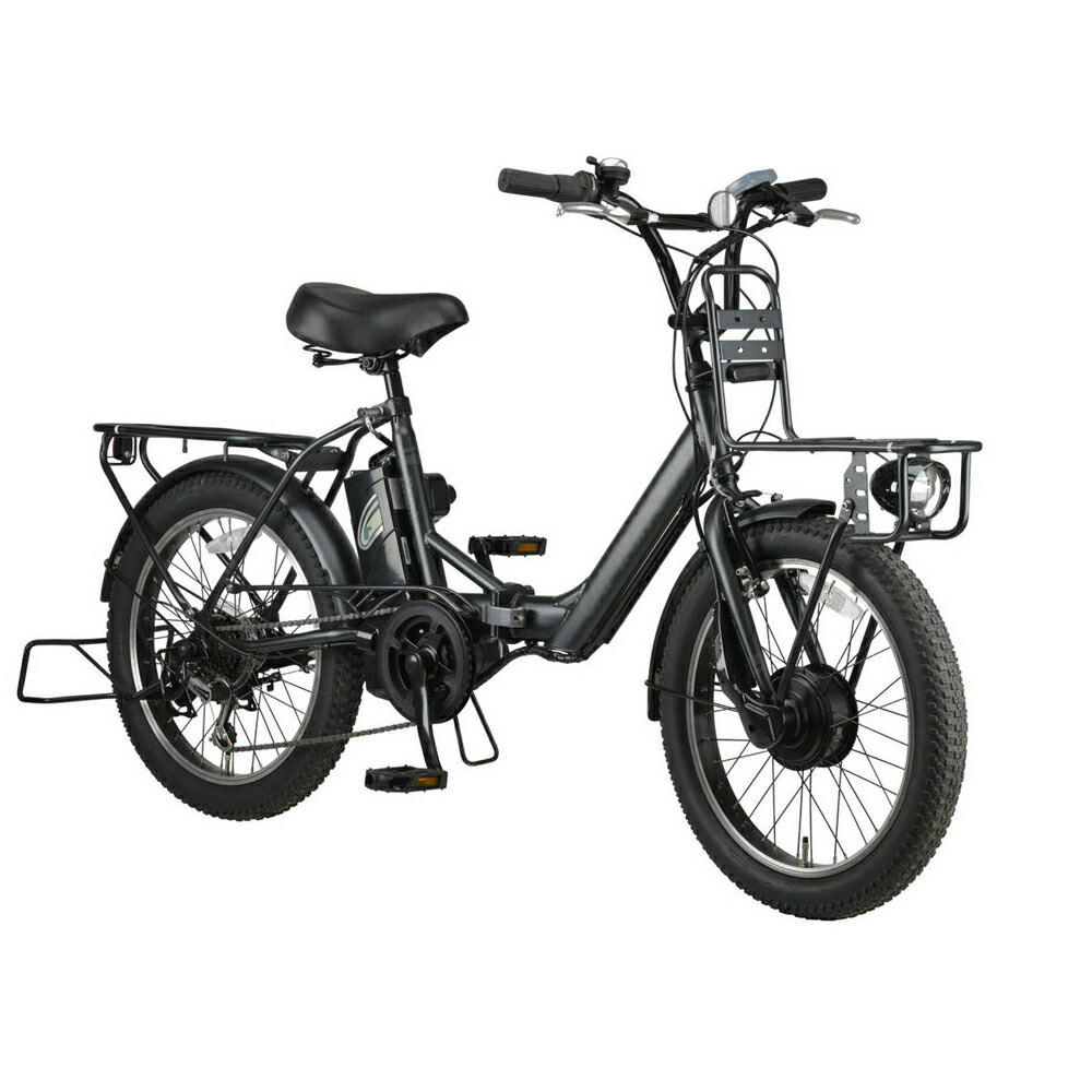 キャプテンスタッグ 折りたたみ電動助けること銀輪 20in（つや消し黒いこと） YG-1502 CAPTAIN STAG eバーギー電動 FDB206