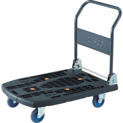 トラスコ中山 樹脂台車 カルティオビッグ 折畳 900×600（黒）[他商品と同時購入不可]メーカー直送品(沖縄県・離島お届け対象外) MPK-906-BK