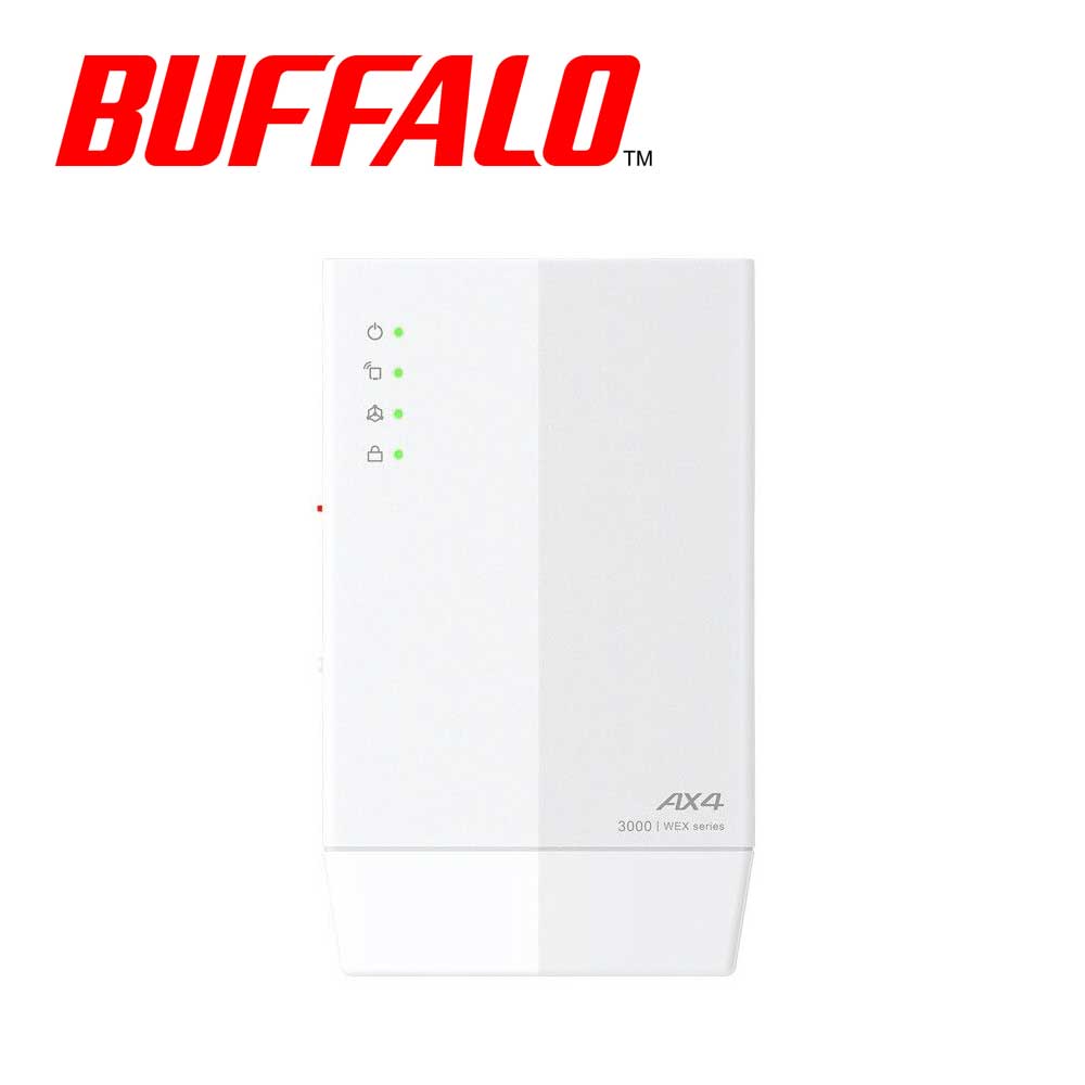 緩衝装置置き目｜BUFFALO Wi-Fi 6相応う デュアルダンス楽隊 Wi-Fi中次ぎ器 AirStation 内蔵空中線 2401Mbps(5GHz)＋573Mbps(2.4GHz) EasyMesh 差し込み直挿し WEX-3000AX4
