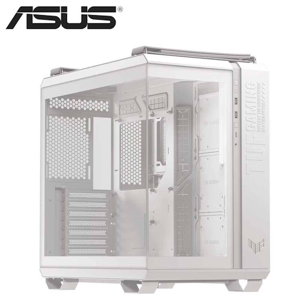 ASUS｜エイスース TUF Gaming GT502 Horizon 白いこと/ ATX / ミッドタワー 容れもの / 強化因子硝子 / ピラー受け答え /デュアルチャンバー社会システム / 国内定まり代わりになる店品  TUFGT502HORIZONWH