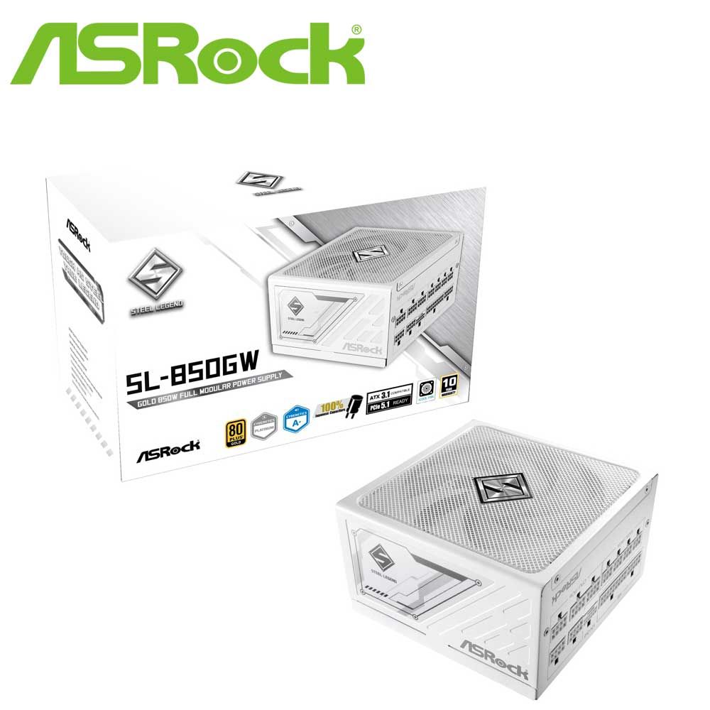 ASRock｜アスロック ATX 3.1対応 電源ユニット ASRock Steel Legend 850w 白筐体（ホワイト） SL-850GW