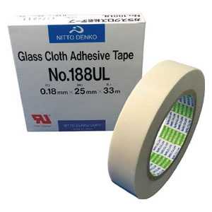 日東電工 ガラスクロス粘着テープ NO.188UL 幅25mm×長さ33m（ベージュ）1巻 188UL25