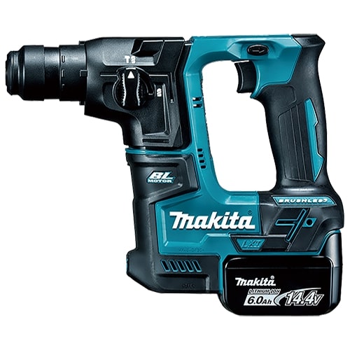 マキタ 14.4V 充電式ハンマドリル 17mm SDSプラス (バッテリBL1460B(6.0Ah)×2本・充電器DC18RF付き) HR170DRGX makita