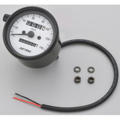 デイトナ 機械式スピードメーター Φ60　140km/h　ホワイトLED照明 15624 DAYTONA 8,123円