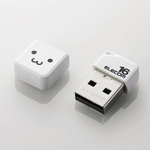 MF-SU2B16GWHF エレコム 小型USB2.0メモリ 16GB（ホワイト）