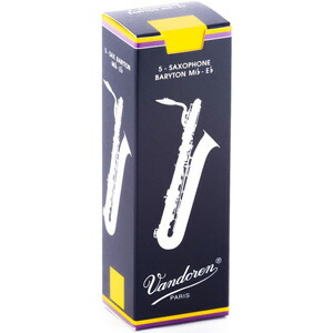 バンドーレン バリトンサクソフォンリード(トラディショナル・3）5枚入り SR243 Vandoren　Traditional