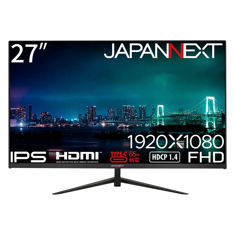 JAPANNEXT｜ジャパンネクスト 液晶ディスプレイ(27型/IPS/FullHD 1920&times;1080/75Hz/14ms)(ブラック) JN-IPS27FHD-C65W｜Joshin web 家電とPCの大型専門店
