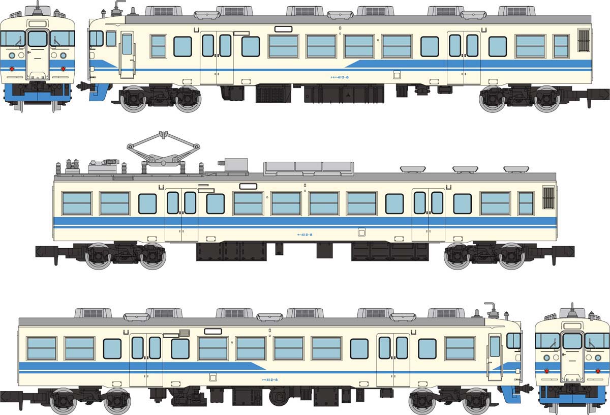 ［鉄道模型］トミーテック (N) 鉄道コレクション JR413系（北陸本線・新塗装） 3両セットA