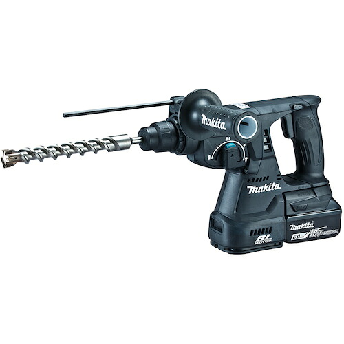 マキタ 18V 申し受ける式ハンマドリル 24粍 (黒) SDS足し加える (バッテリBL1860B(6.0Ah)×2本・申し受ける器DC18RF付き添い人) HR244DRGXB makita