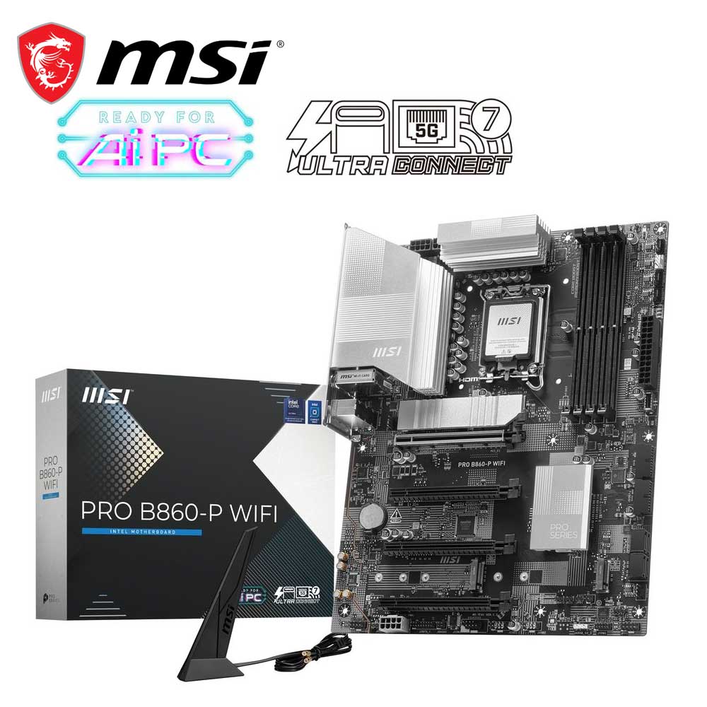 MSI｜エムエスアイ MSI PRO B860-P WIFI 母ちゃんゲーム盤 Intel Core Ultra 200S（LGA1851）相応う PRO B860-P WIFI