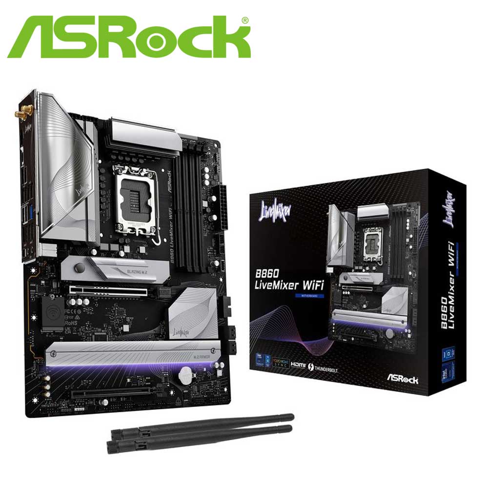ASRock|アスロック ASRock B860 LiveMixer WiFi マザーボード Intel Core Ultra 200S(LGA1851)対応 B860LIVEMIXERWIFI|Joshin web 家電とPCの大型専門店