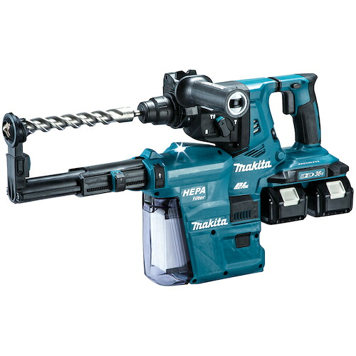 マキタ 36V(18V×2) 申し受ける式ハンマドリル 28粍 SDS足し加える (バッテリBL1860B(6.0Ah)×2本・申し受ける器DC18RD・集じん取り合わせDX03付き添い人) HR282DPG2V makita