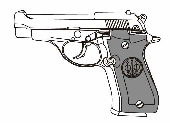 マルシン工業 完成品 M84 WディープブラックABS プラグリップ仕様 モデルガン