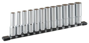 TONE ディープソケットセット（12角・ホルダー付）12点 差込角12.7mm HDL412