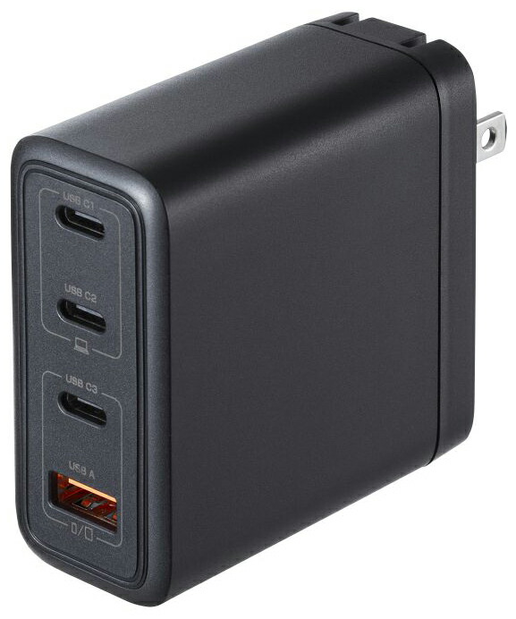 サンワサプライ USB PD対応AC充電器（PD100W・C×3+A×1） ACA-PD104BK
