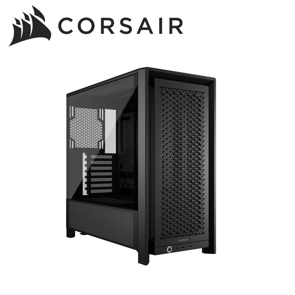 CORSAIR｜コルセア パソコン容れもの 真っただ中高閣 FRAME 4000D RS Mid-Tower Black（黒いこと）  CC-9011312-WW