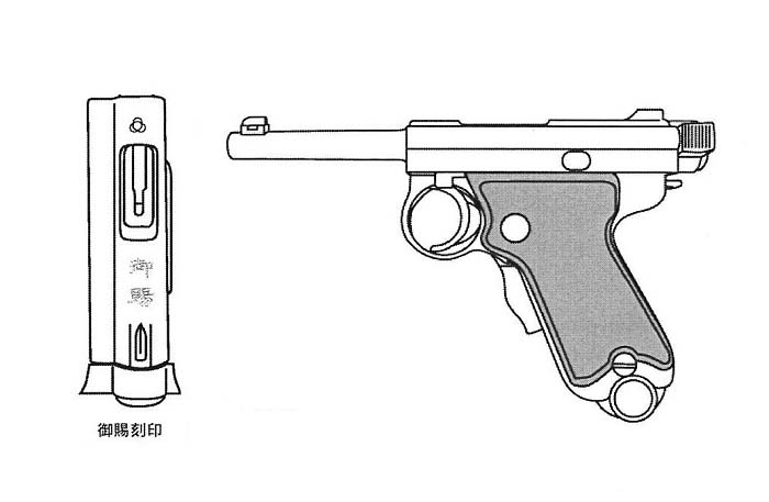 マルシン工業 南部式小型自動拳銃 ベビーナンブ PFCブローバック 御賜刻印仕様 モデルガン