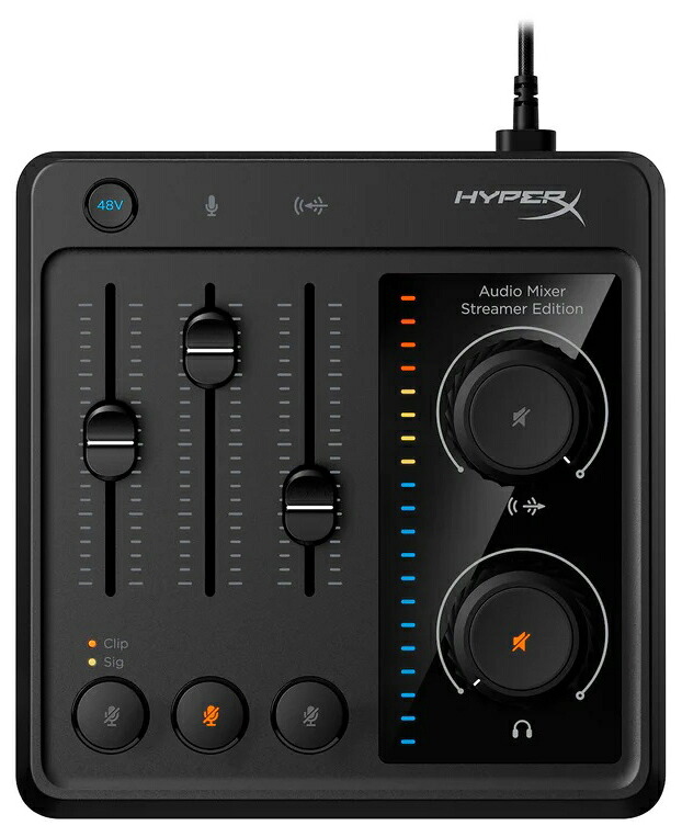 HyperX（ハイパーエックス） USBオーディオミキサー Audio Mixer (XLRマイクロホン 3.5粍マイクロホン 3.5粍ステレオ伝達ルート マイコン Mac)  73C12AA