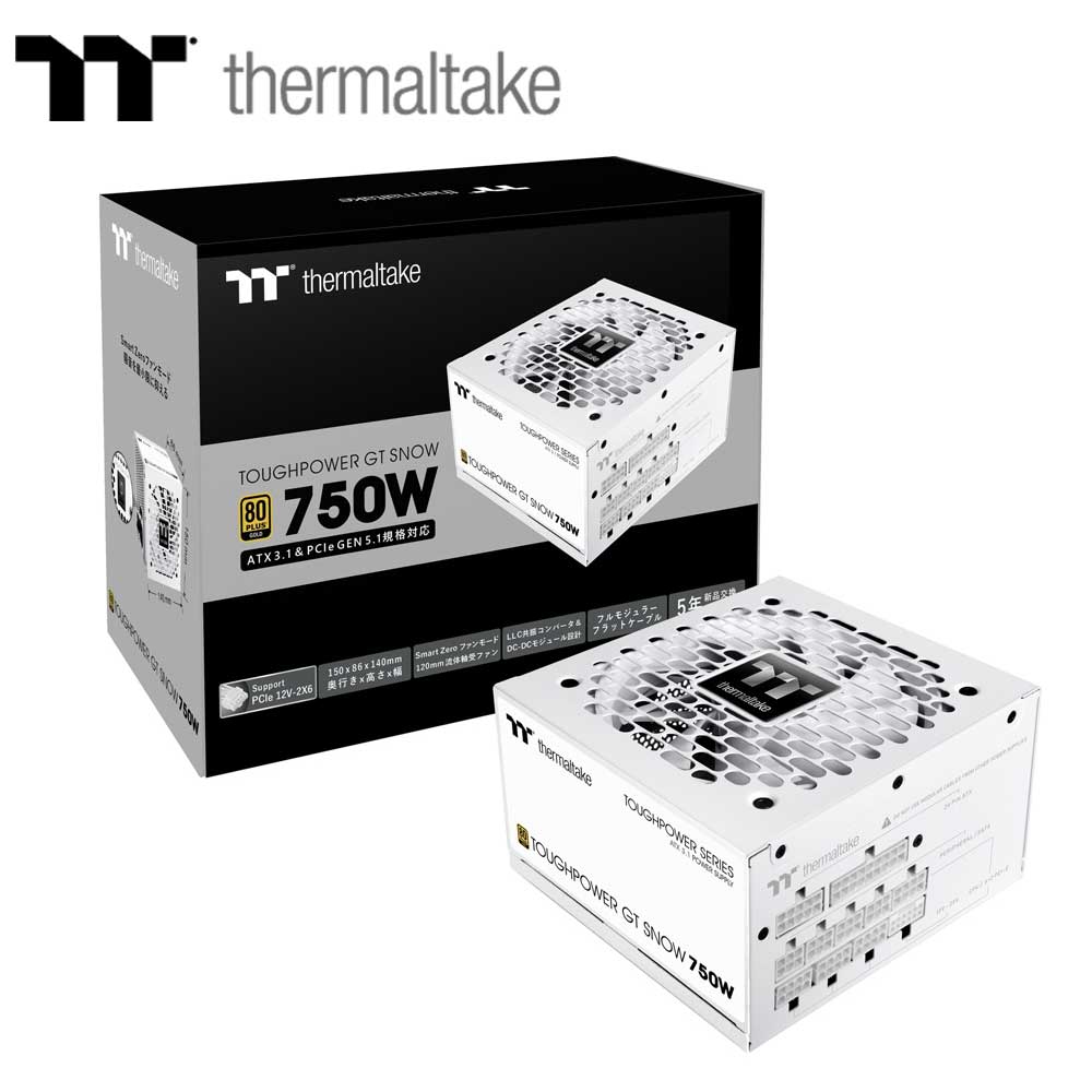 Thermaltake|サーマルテイク TOUGHPOWER GT/0750W ATX3.1 Snow 電源ユニット(ホワイト) PS-TPT-0750FNFAGJ-W|Joshin web 家電とPCの大型専門店