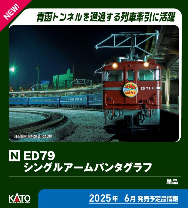 ［鉄道模型］カトー (Nゲージ) 3076-3 ED79 シングルアームパンタグラフ