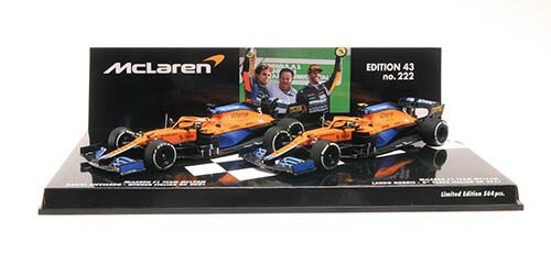 ミニチャンプス 1/43 マクラーレン F1 野球クラブ MCL35M リカルド/ノ栗鼠 イタリア共和国GP 2021 1-2為し終える 2台仕掛ける【532210304】 ミニカー
