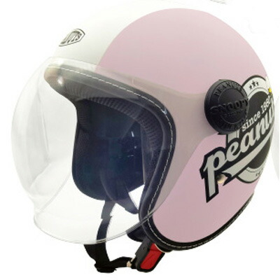 アークス SNOOPYジェットシールドヘルメット　ハイウェイライダー（マットピンク） SNJ-107 AXS