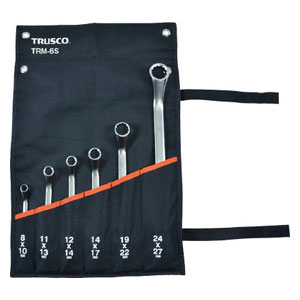 トラスコ中山 45°両口めがねレンチセット(6本組) TRM6S TRUSCO