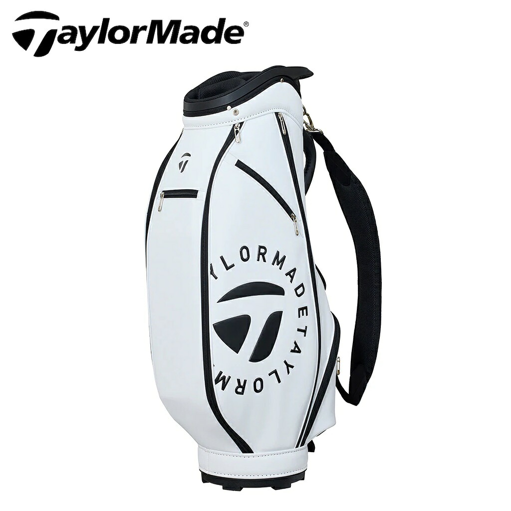 テーラーメイド サークルロゴ キャディバッグ(ホワイト・サイズ:9.5型・47インチ対応) TM25SS-UN747-WH TaylorMade CIRCLE LOGO CART BAG ゴルフ|Joshin web 家電とPCの大型専門店