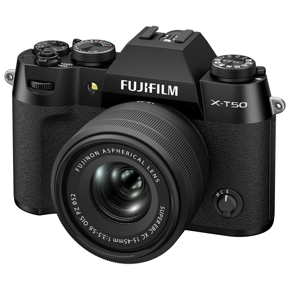 富士フイルム ミラーレス一眼カメラ「FUJIFILM X-T50」XC15-45mmレンズキット(ブラック)(日本語・英語版) FX-T50LK-1545B_JP FUJIFILM|Joshin web 家電とPCの大型専門店