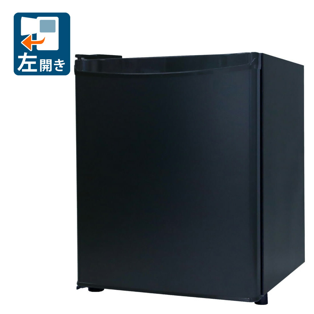 （標準設置料込_Aｴﾘｱのみ）ウィンコド 28L 1ドア冷蔵庫（直冷式）ブラック【左開き】 TH-S28L1-BK/L WINCOD [THS28L1BKL]