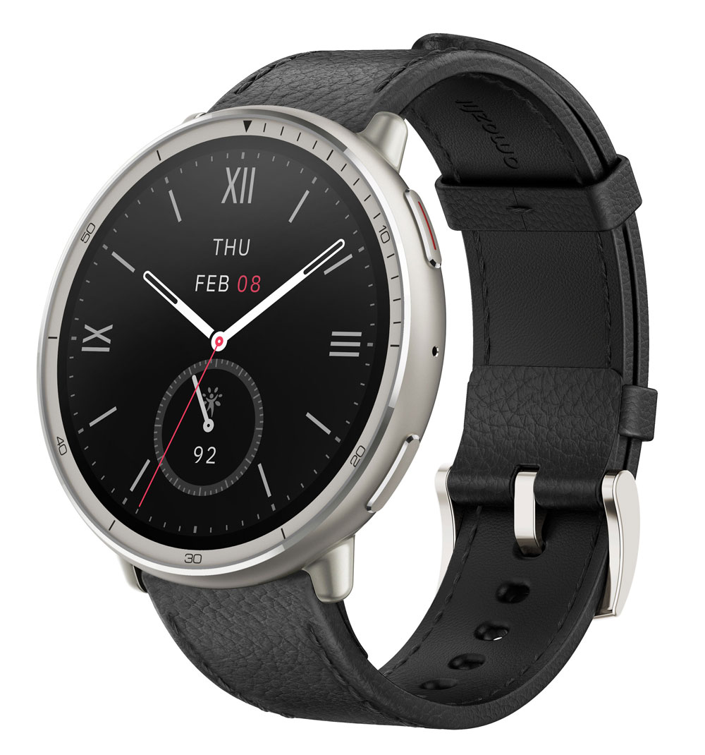 Amazfit（アマズフィット） AMAZFIT Active2 黒いことなめし革 割り増し金変わり種 スマートウォッチ  SP170073-C225 [SP170073C225]【返品カテゴリー化A】