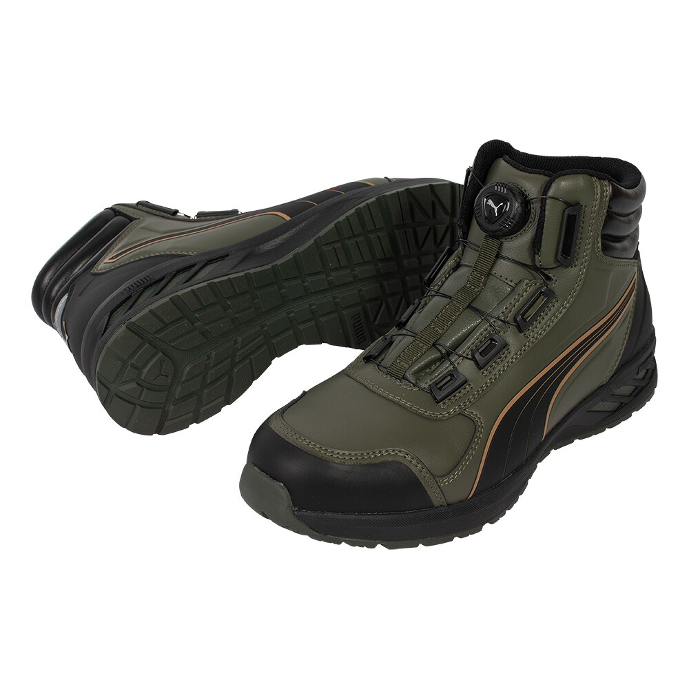 プーマ JAPAN ATHLETIC RIDER 2.0 DISC MID オリーブ 27.0cm JSAA規格 A種 63.362.0-OLI-27.0 PUMA SAFETY