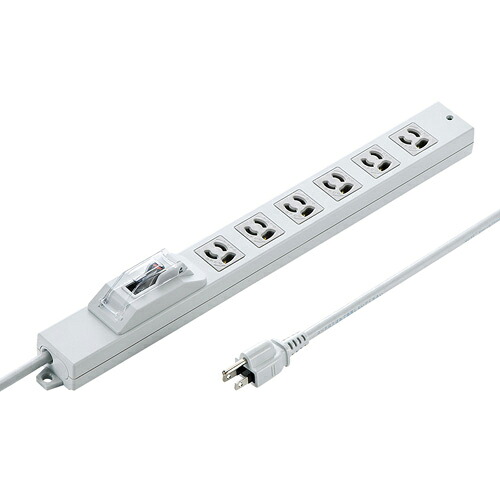 サンワサプライ 安全ブレーカータップ（オフィス・工場用・3P・6個口・1m） TAP-BR36A-1 SANWA SUPPLY [TAPBR36A1]