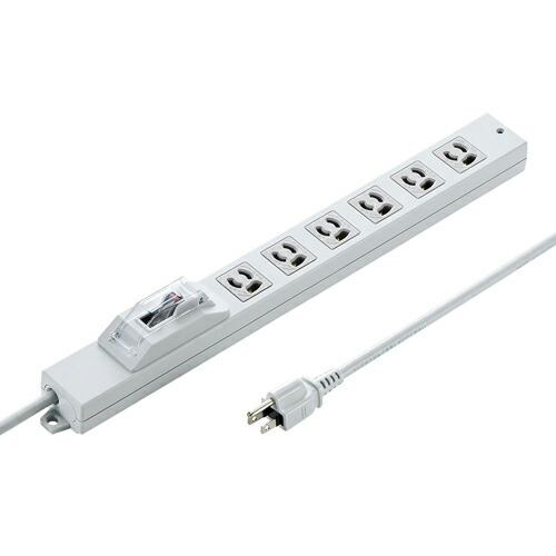 サンワサプライ 安全ブレーカータップ（オフィス・工場用・3P・6個口・5m） TAP-BR36A-5 SANWA SUPPLY [TAPBR36A5]
