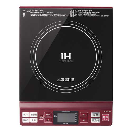 KIH-1402-R コイズミ 卓上IH調理器　レッド KOIZUMI [KIH1402R]