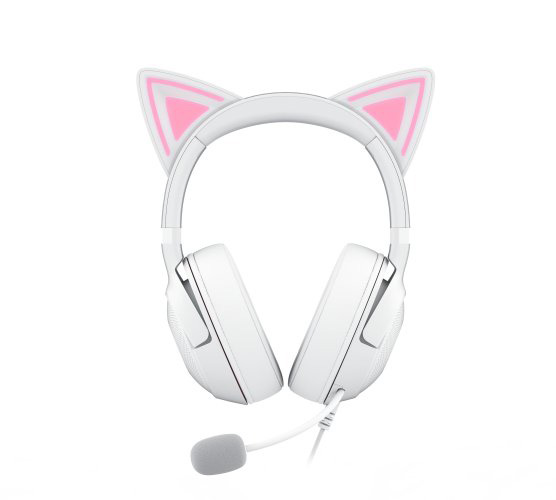 Razer 【国内正規品】有線 RGB対応 ネコミミ ゲーミングヘッドセットKraken Kitty V2 (White) RZ04-04730600-R3M1