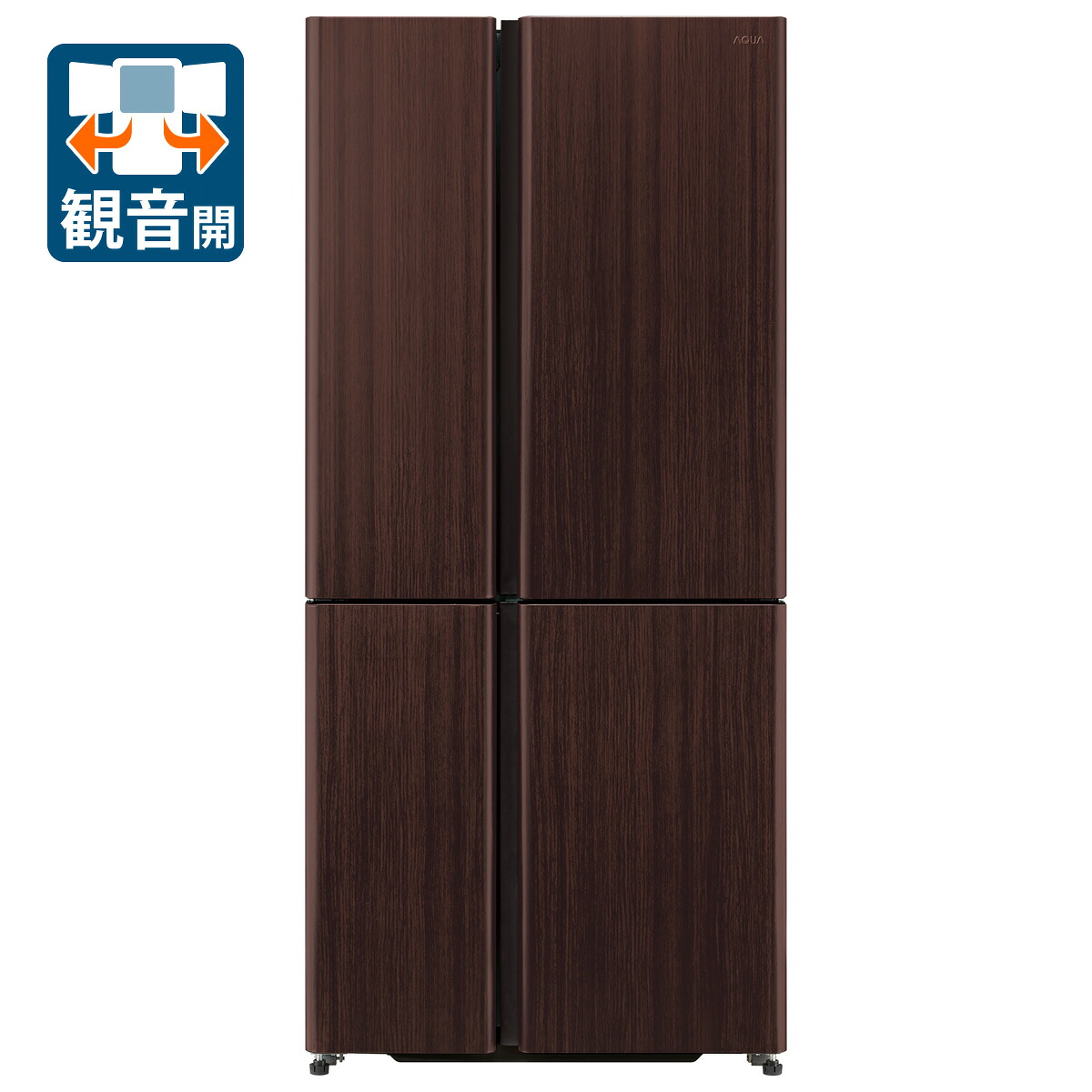 （標準設置料込_Aｴﾘｱのみ）アクア 512L 4ドア冷蔵庫（ダークウッドブラウン） AQR-TZ51R-T AQUA TZシリーズ [AQRTZ51RT] 104,390円