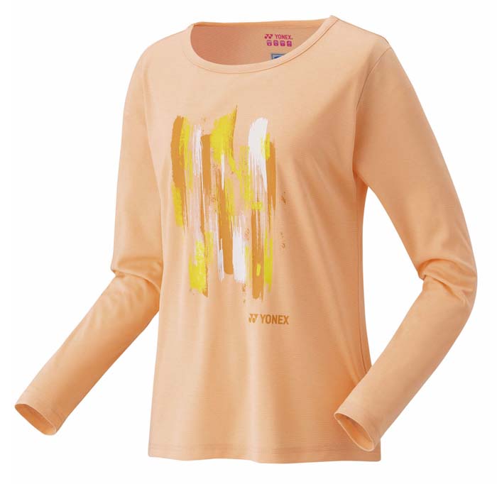 ヨネックス レディース ロングスリーブTシャツ(ベージュピンク・サイズ:O) YO-16813-589-O YONEX