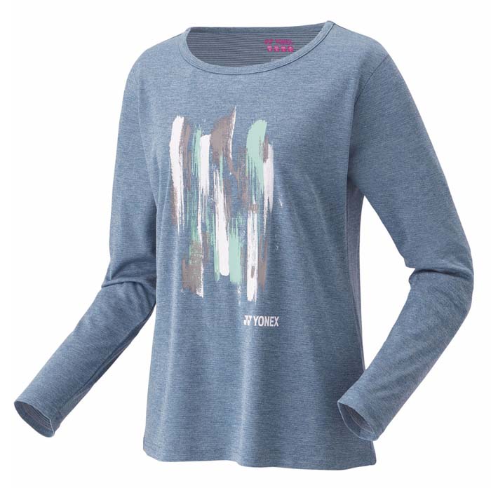ヨネックス レディース ロングスリーブTシャツ（フェルトブルー・サイズ：M） YO-16813-590-M YONEX
